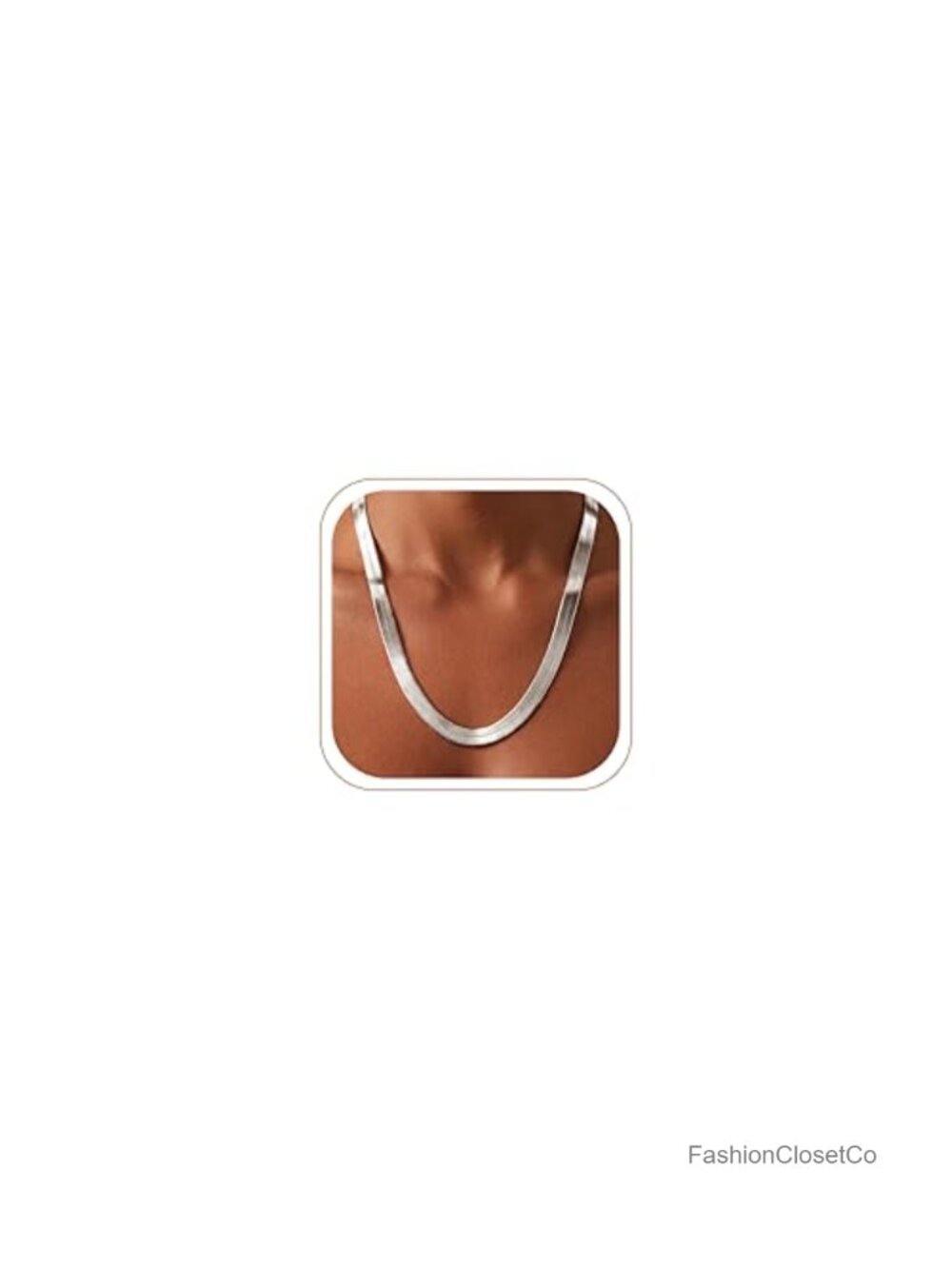 14K Gold Silver Plated Herringbone Necklace Dainty Snake Chain Choker